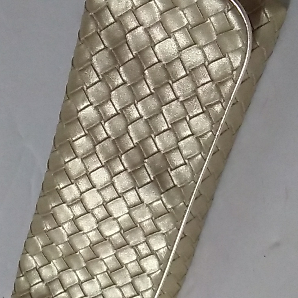 Estee Lauder Cosmetic Bag Gold Metallic Faux Leather